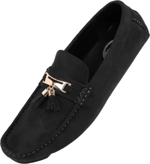 Amali Dyer Moccasins for Men – Mens Microfiber Tassel Driving Dress Shoes Moccasins Slippers Slip on Shoes Men Driving Casual Moccasin Loafer