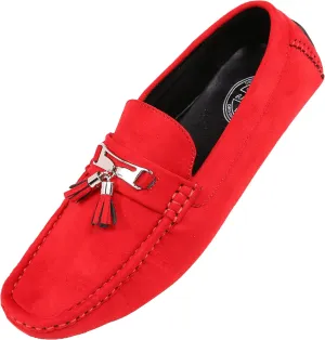 Amali Dyer Moccasins for Men – Mens Microfiber Tassel Driving Dress Shoes Moccasins Slippers Slip on Shoes Men Driving Casual Moccasin Loafer