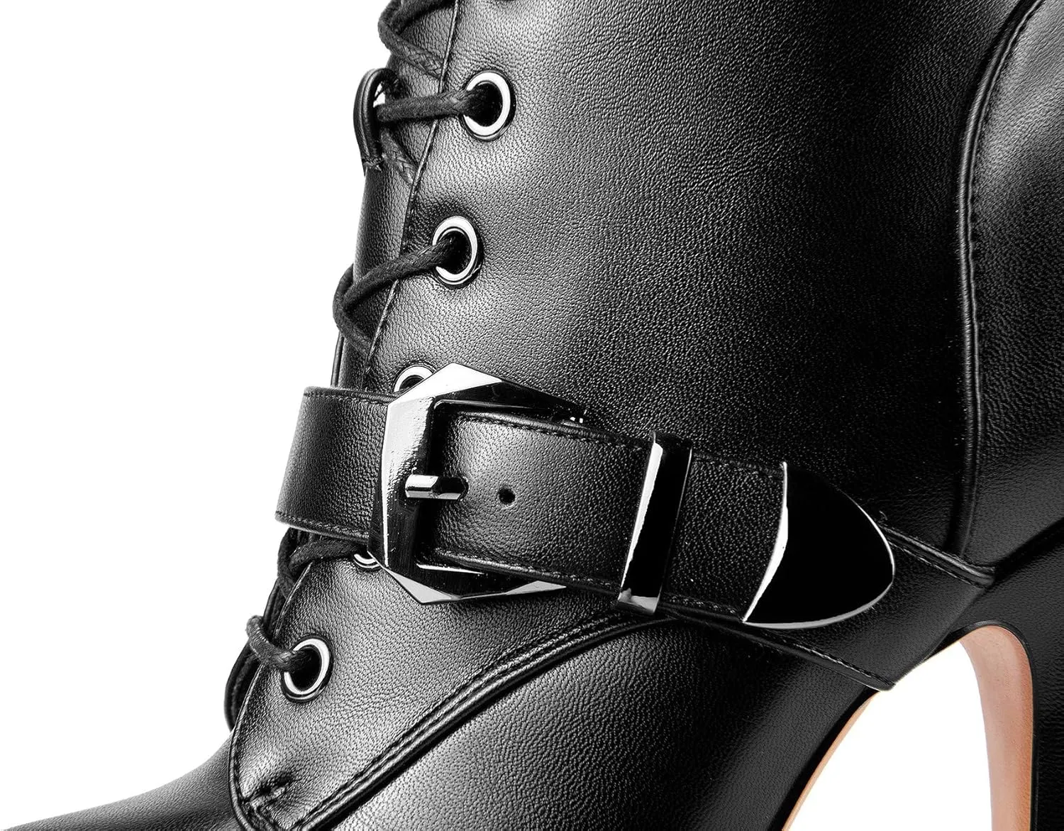ANN CREEK 'Batian' Ultra High Stiletto Heels Platform Lace Up Boots