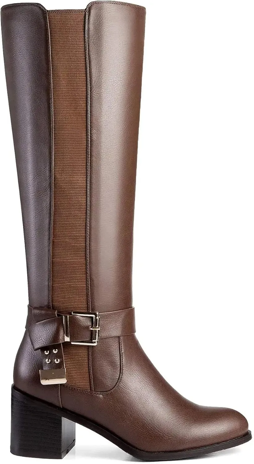 ANN CREEK Women's 'Morelos' Fashion Design Triple Buckle Straps Riding Boot