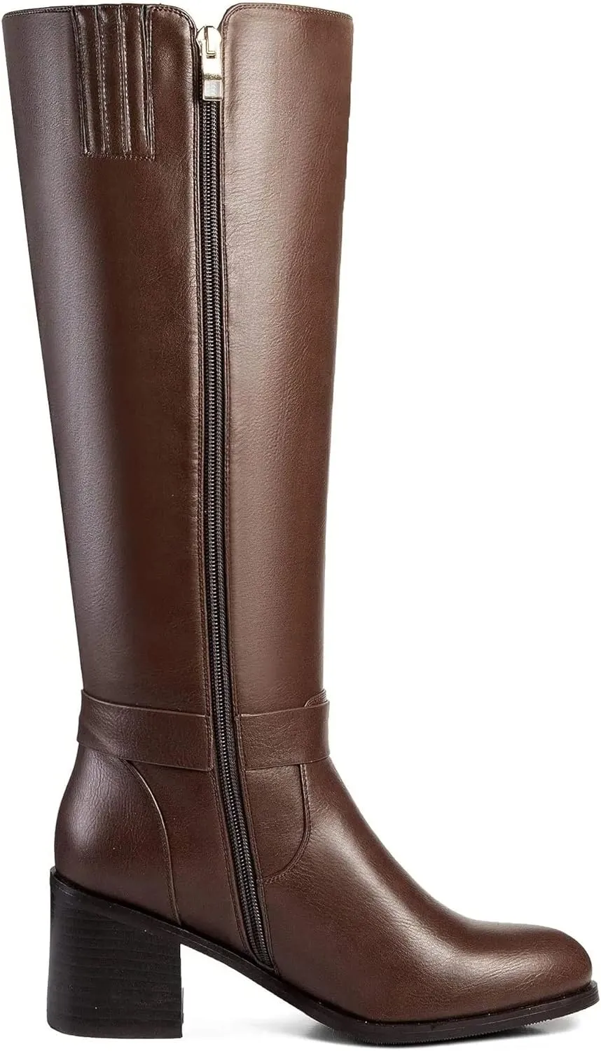 ANN CREEK Women's 'Morelos' Fashion Design Triple Buckle Straps Riding Boot