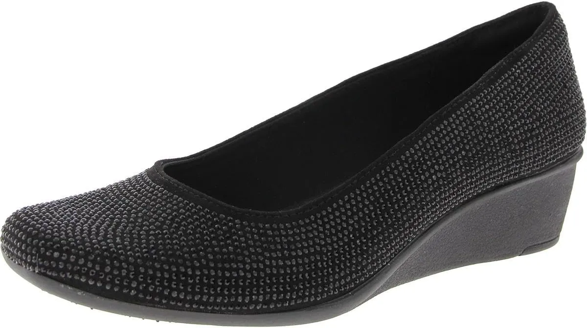 Anne Klein Womens Embellished Wedge Heels