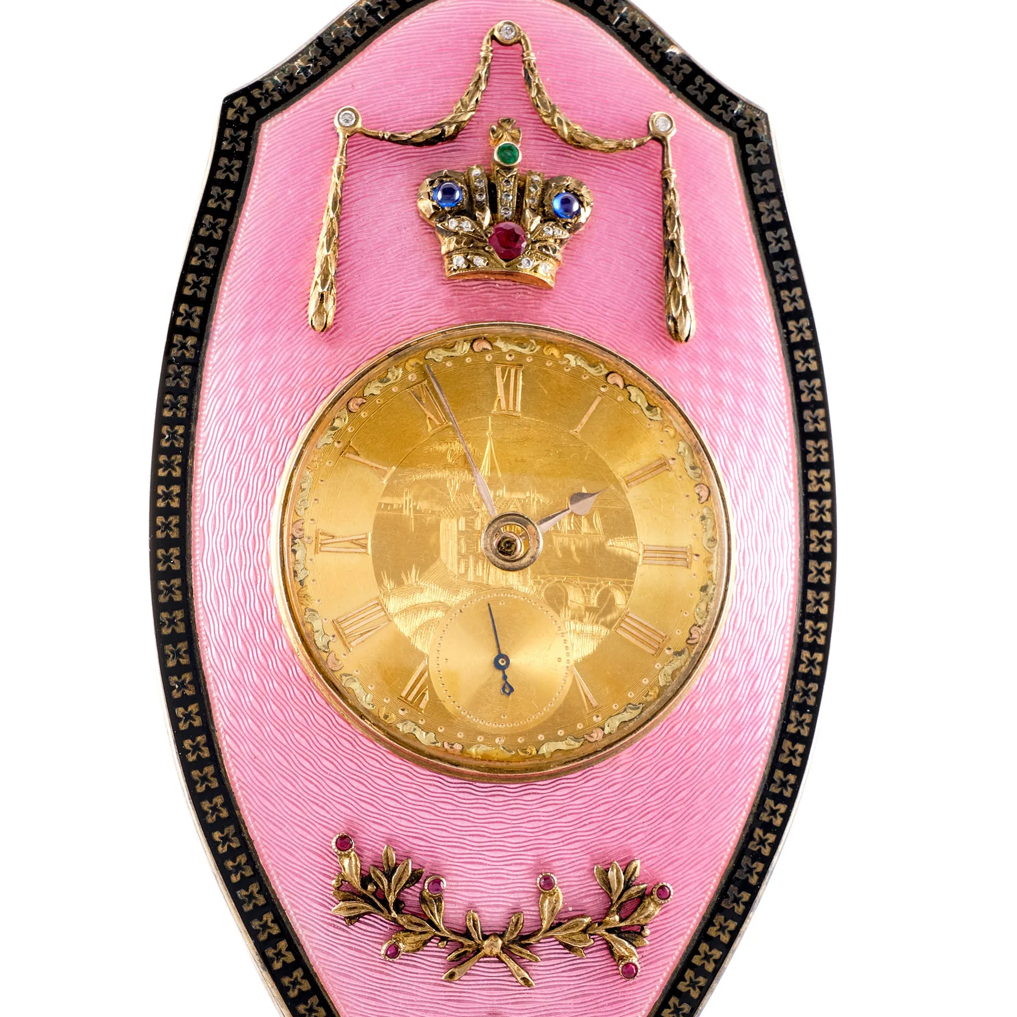Antique Art Deco Spinach Jade Clock