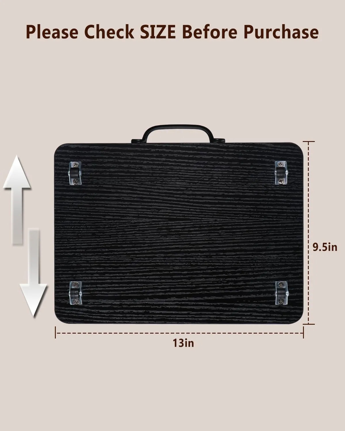 Appliance Slider, Sliding Tray for Coffee Maker, Coffee Pot Slider for Countertop, Kitchen Appliance Rolling Tray with Rubber Wheels,Medium - Wide, Black (13” x 9.5”)