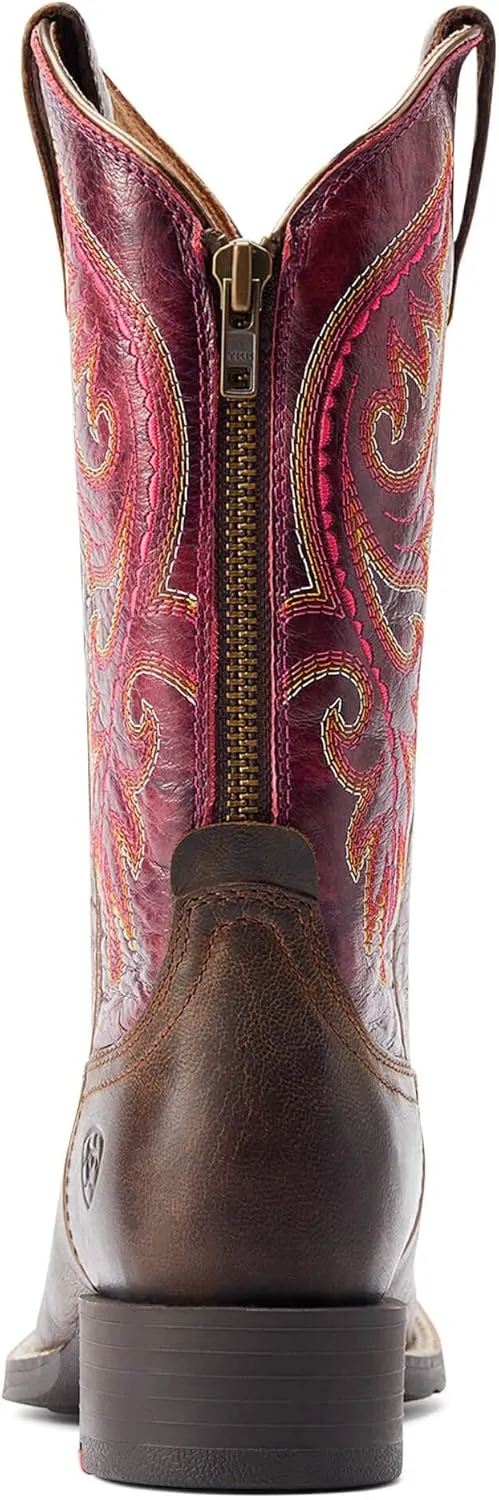 Ariat Women's Round Up Back Zip Western Boot