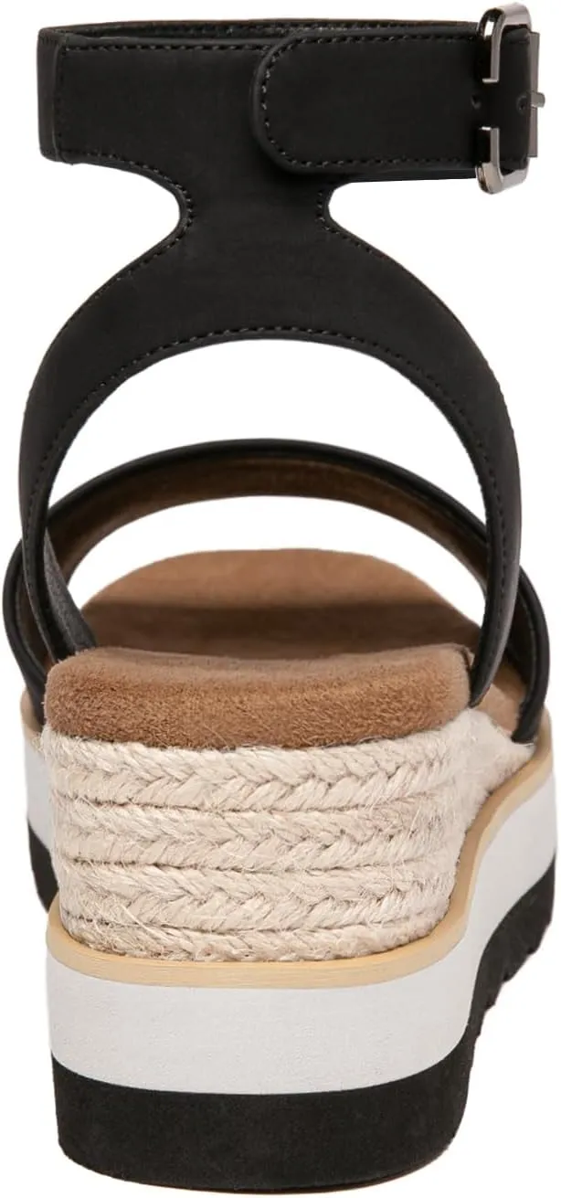 Athlefit Women's Platform Sandals Buckle Ankle Strap Open Toe Espadrille Wedge Sandals