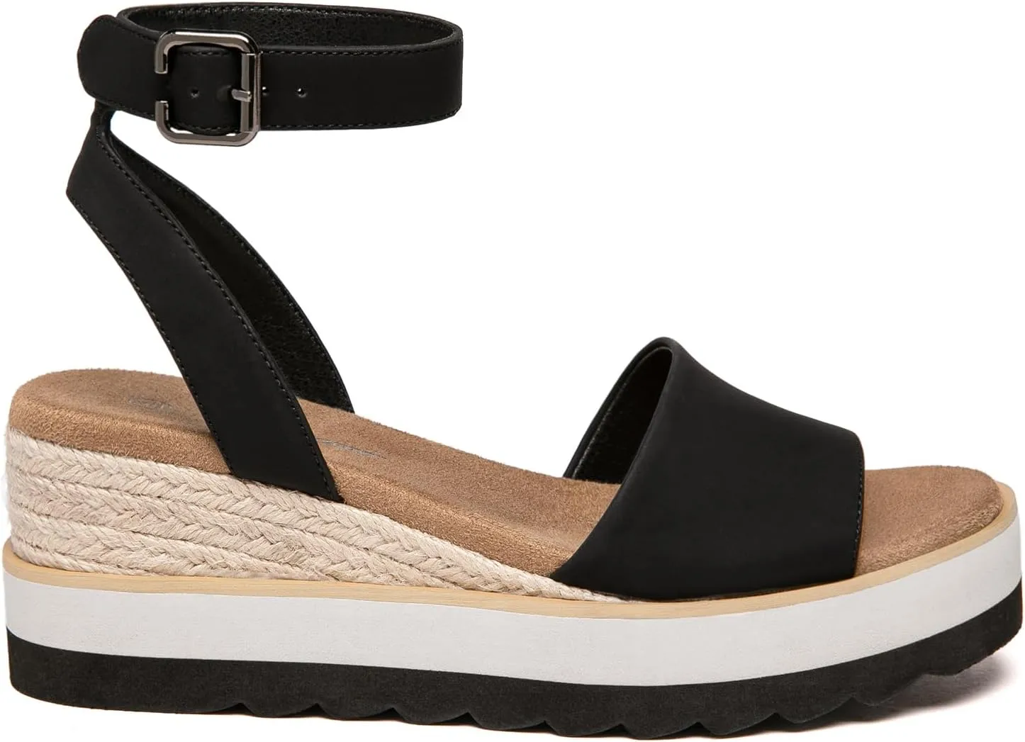 Athlefit Women's Platform Sandals Buckle Ankle Strap Open Toe Espadrille Wedge Sandals