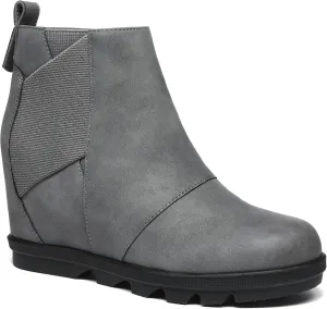 Athlefit Women's Wedge Boots Comfortable Ankle Wedge Booties