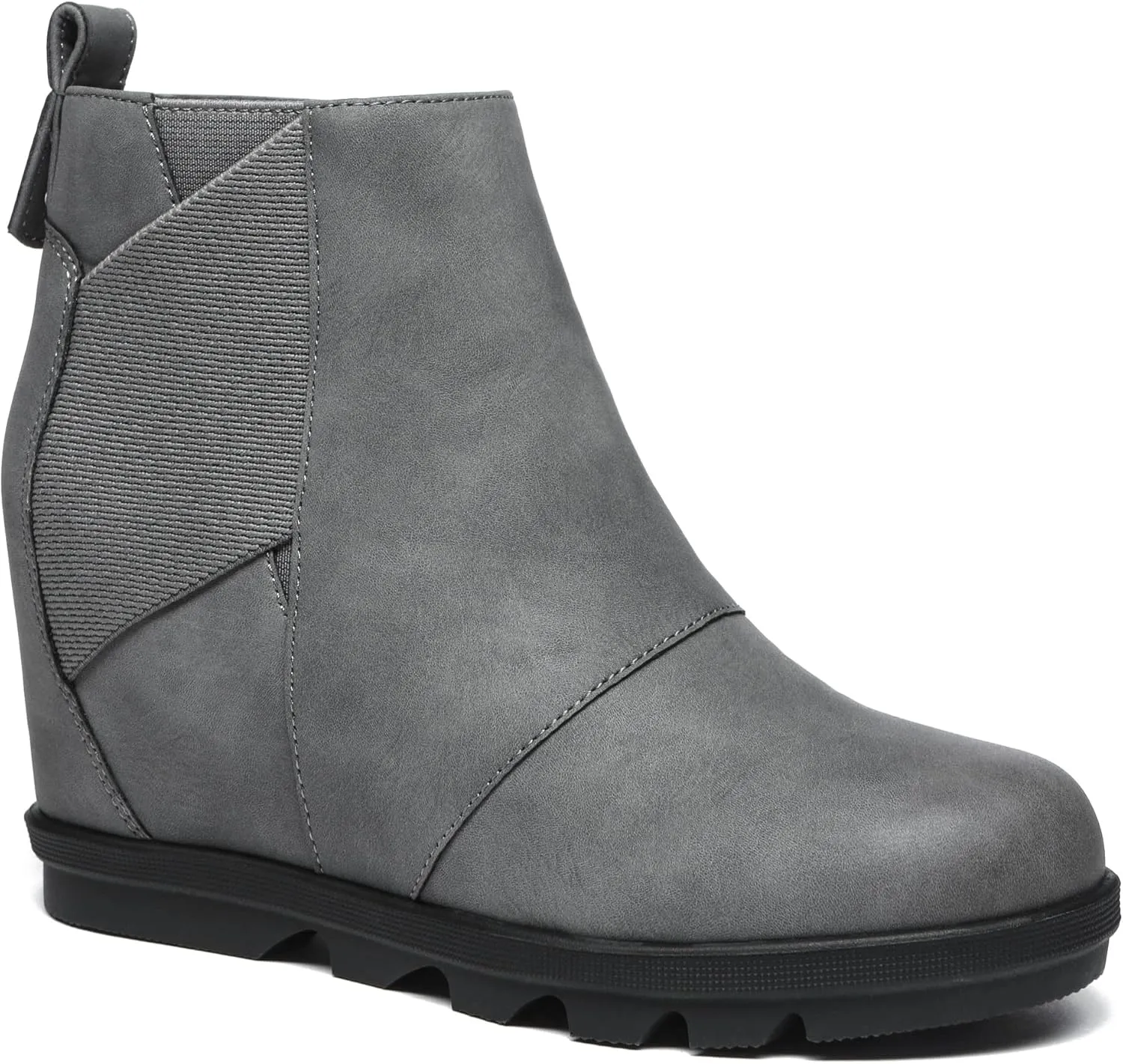 Athlefit Women's Wedge Boots Comfortable Ankle Wedge Booties