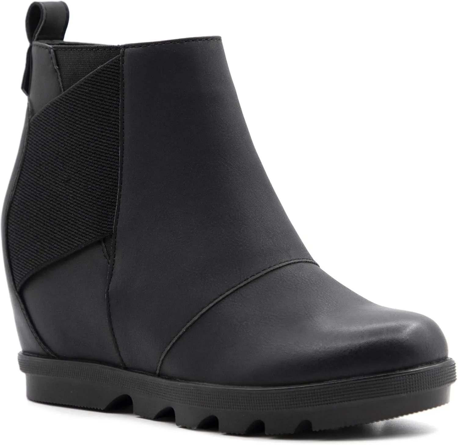Athlefit Women's Wedge Boots Comfortable Ankle Wedge Booties