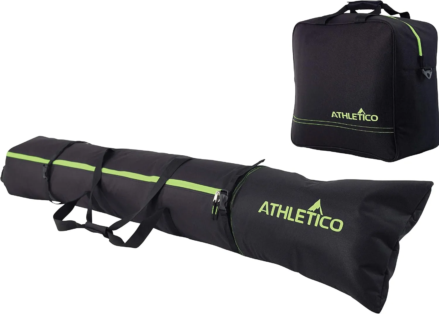 Athletico Ski & Boot Bag Combo | Store Skis Up to 200 CM & Boots Up To Size 13 | Includes 2 Padded Bags