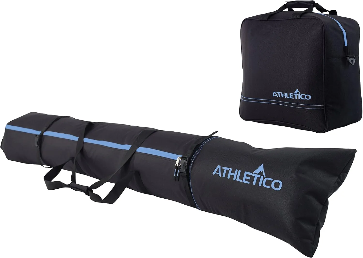 Athletico Ski & Boot Bag Combo | Store Skis Up to 200 CM & Boots Up To Size 13 | Includes 2 Padded Bags