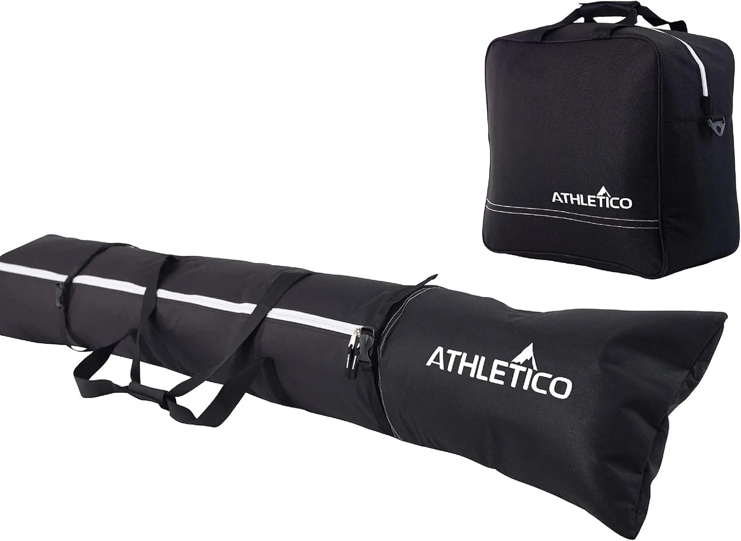 Athletico Ski & Boot Bag Combo | Store Skis Up to 200 CM & Boots Up To Size 13 | Includes 2 Padded Bags