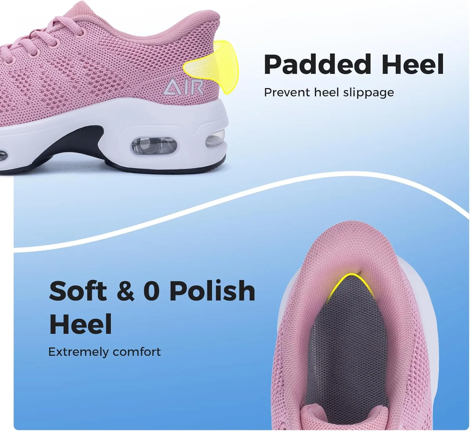 Autper Womens Running Shoes Air Slip on Tennis Athletic Walking Shoes Lightweight Comfortable Gym Workout Jogging Sport Sneakers US 6-11