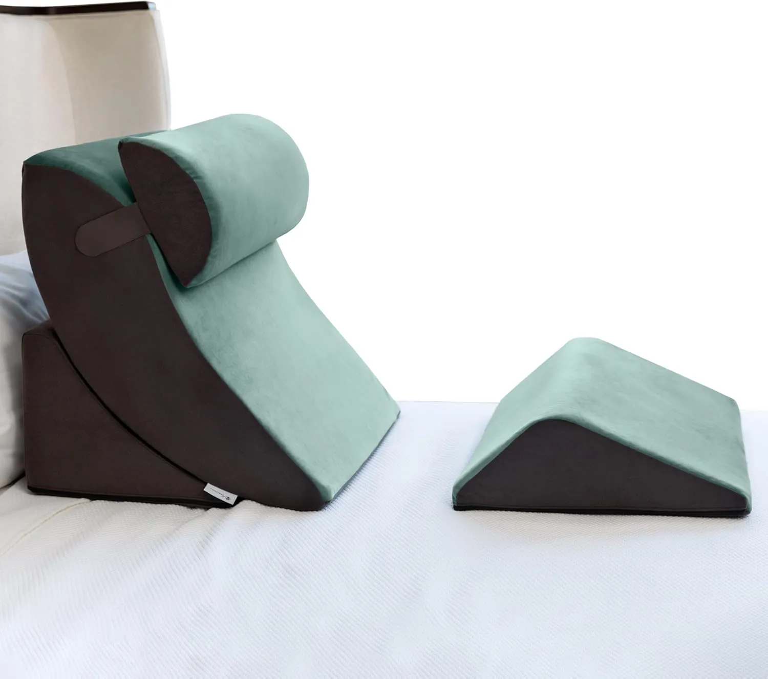 Avana Kind Bed Orthopedic Support Wedge Pillow Comfort System, Sage/Grey