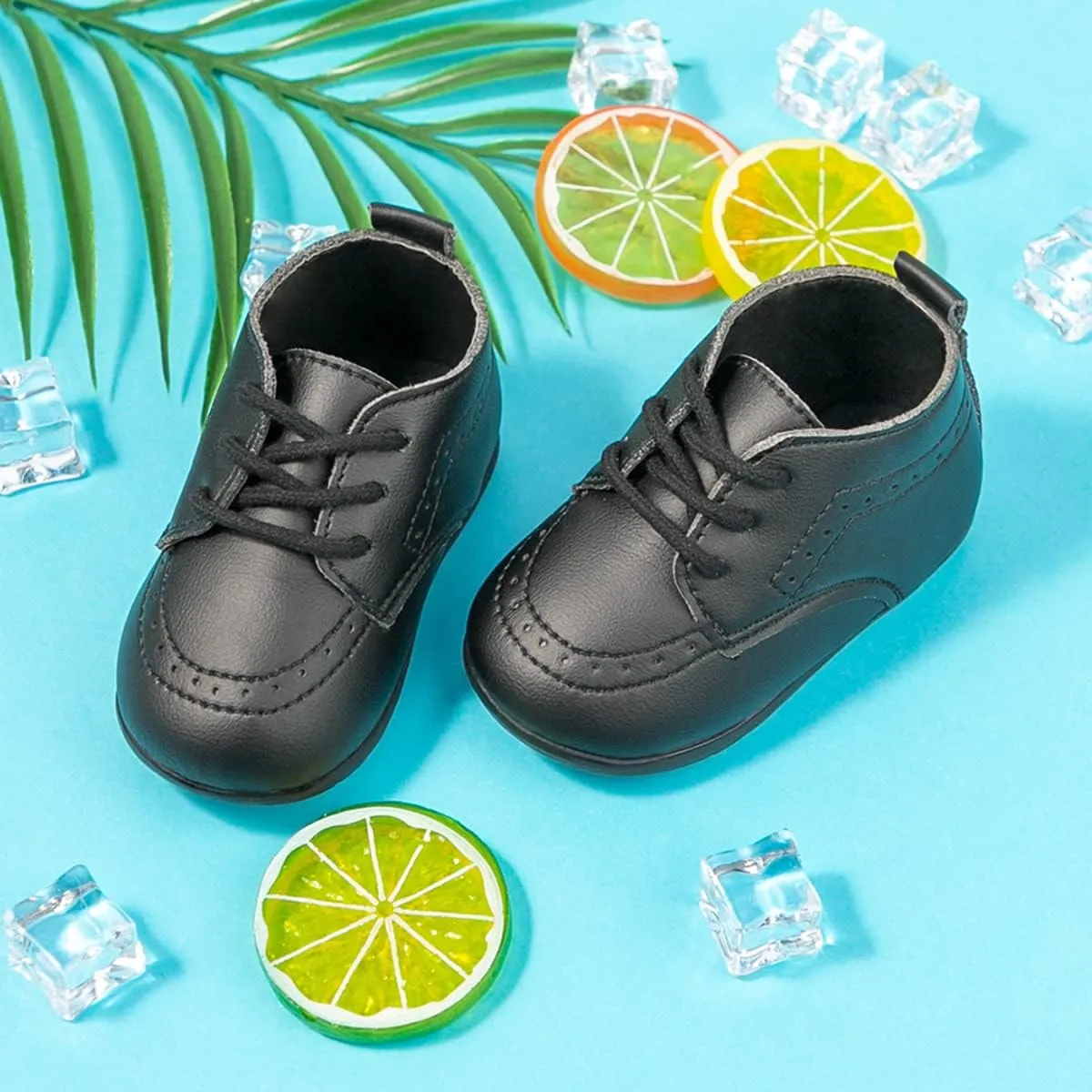 Babelvit Baby Boy Girl Soft Sole Canvas Sneakers Sparkle High Top Lace Up Infant Unisex Ankle Shoes Boots Toddler Newborn Prewalker First Baby Walking Crib Shoes