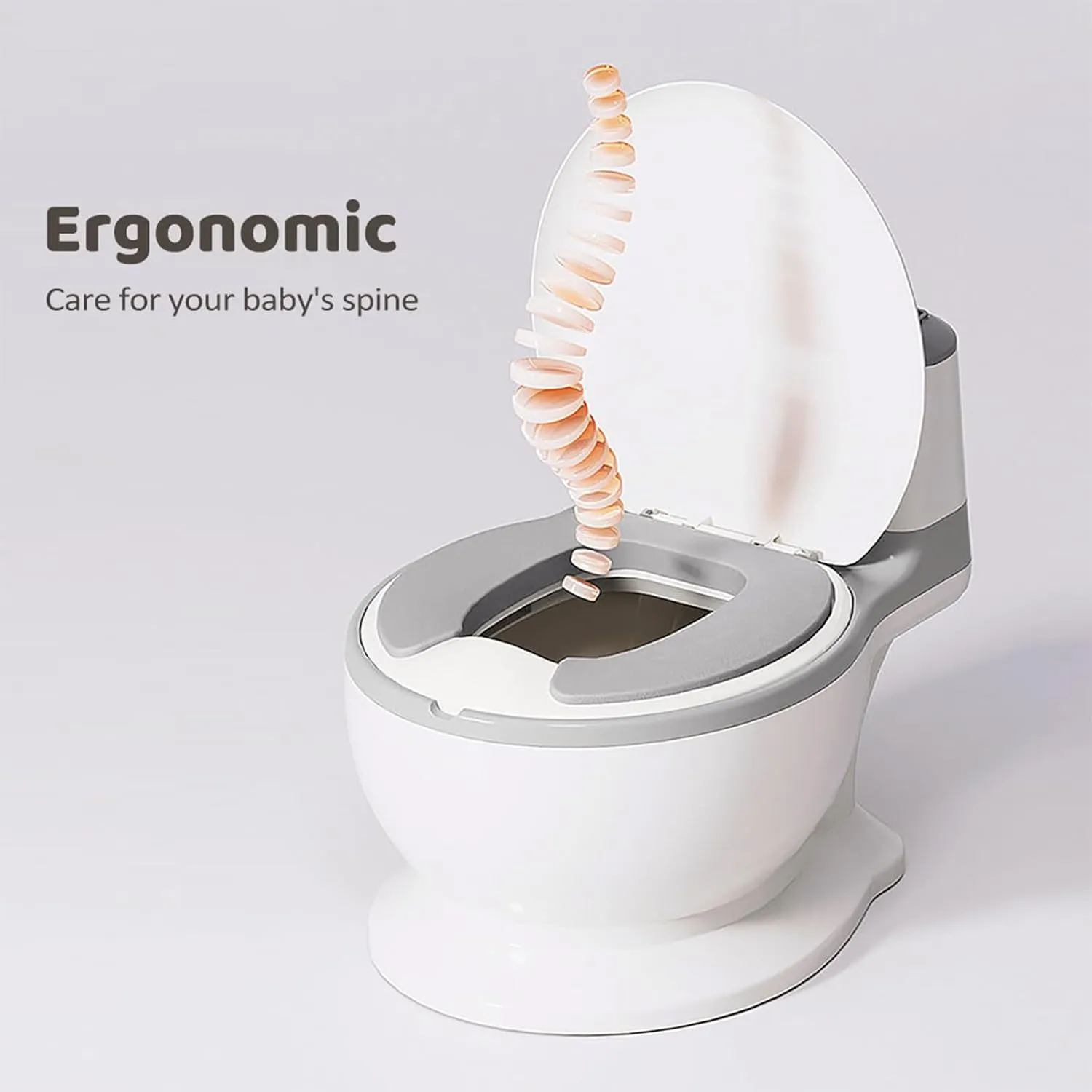 Baby Safety Toilet Training ,Toddler Children Non-Slip Lifelike Soft PU Seat & Wipe Storage Removable Bucket