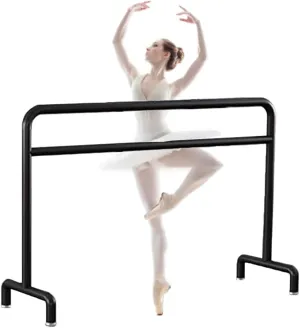 Ballet Barre Simple Black Metal 8.2FT - Double-Layer Leg Compression Bar for Adults and Children, Suitable for Stretching - 2.5M