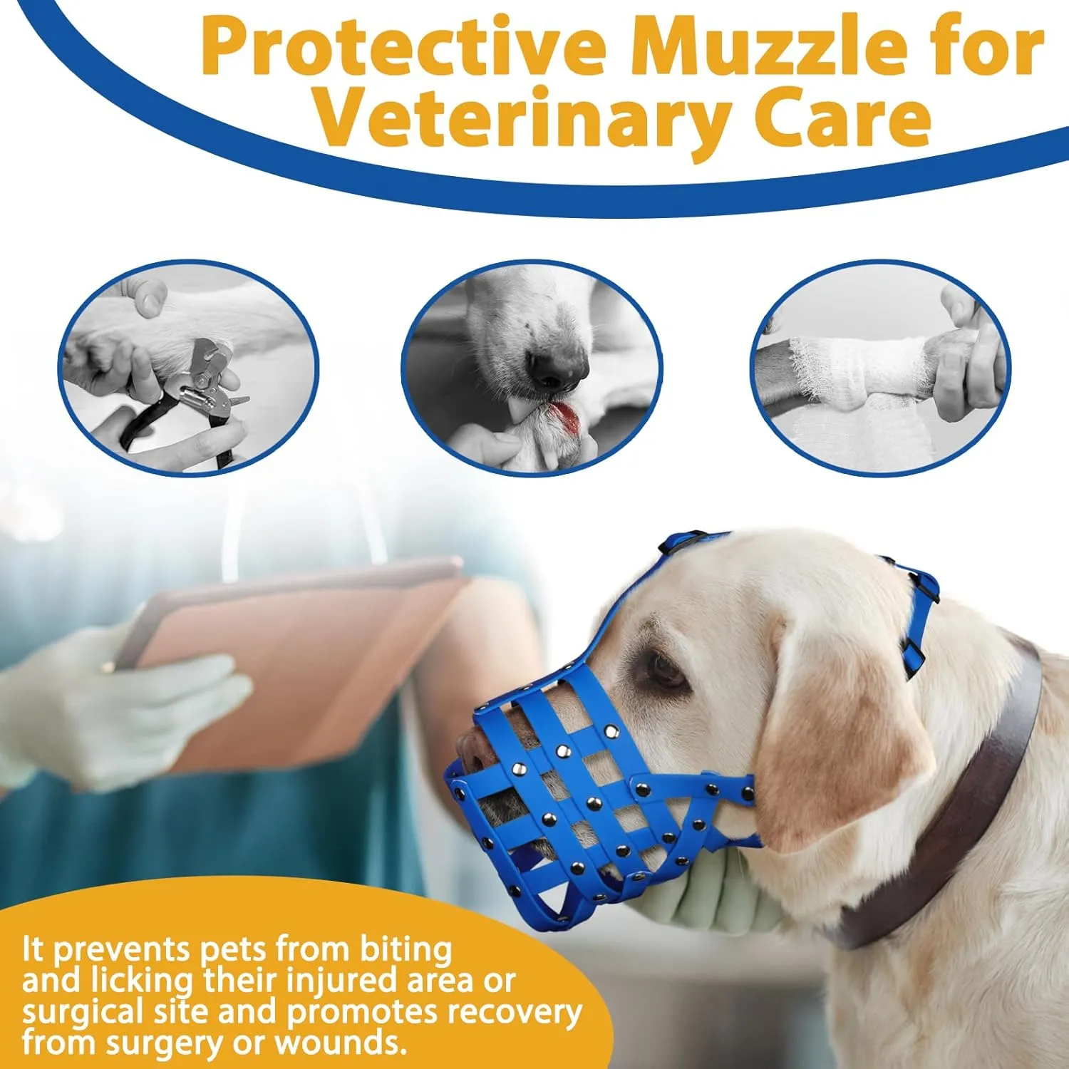 BARKLESS Doberman Muzzle, Soft Basket Muzzle for Large Medium Sized Dogs to Prevent Biting and Chewing, Breathable Long-Nosed Mouth Guard for German Shepherds, Plenty of Space for Panting and Drinking