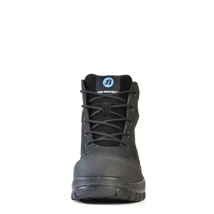 Bata Black Zippy Zip Side Safety Boot