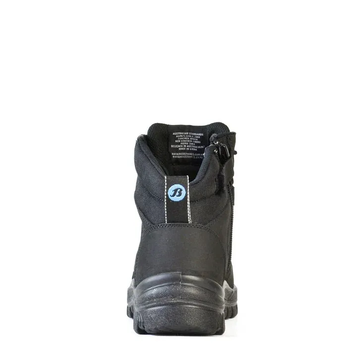 Bata Black Zippy Zip Side Safety Boot