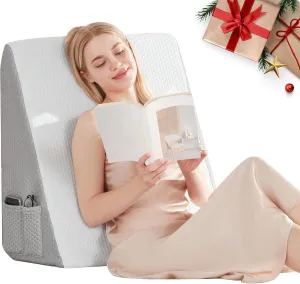 BDEUS 24 Inch Extra Wide Wedge Pillow 45D Memory Foam Top, Bed Wedge Pillow for Sleeping, Back Support, Air Layer Wedge Cover