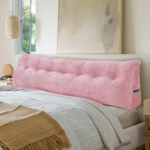 Bed Wedge Pillow for Headboard - Large Wedge Bolster for Sitting, Reading & Bed Headboard with Removable Washable Cover