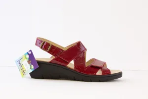 BELVIDA - 44.228 COMFORT SANDAL - RED PATENT