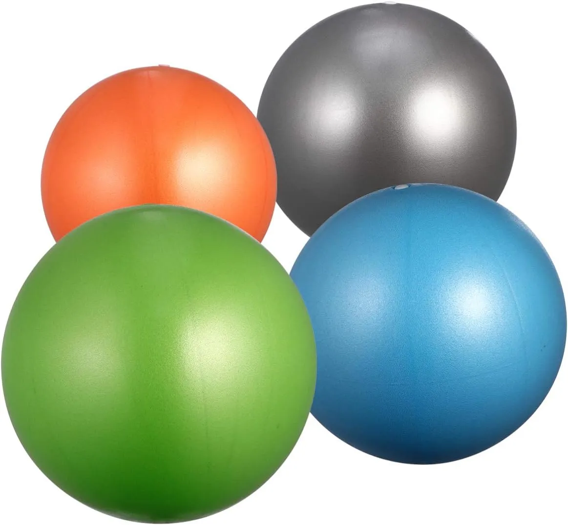 BESPORTBLE 2PCS Yoga Exercise Ball Non-Slip Inflatable Exercise Ball Anti-Burst Ball for Home Gym Balance Stability Pilates 15-35CM(Red Pink)