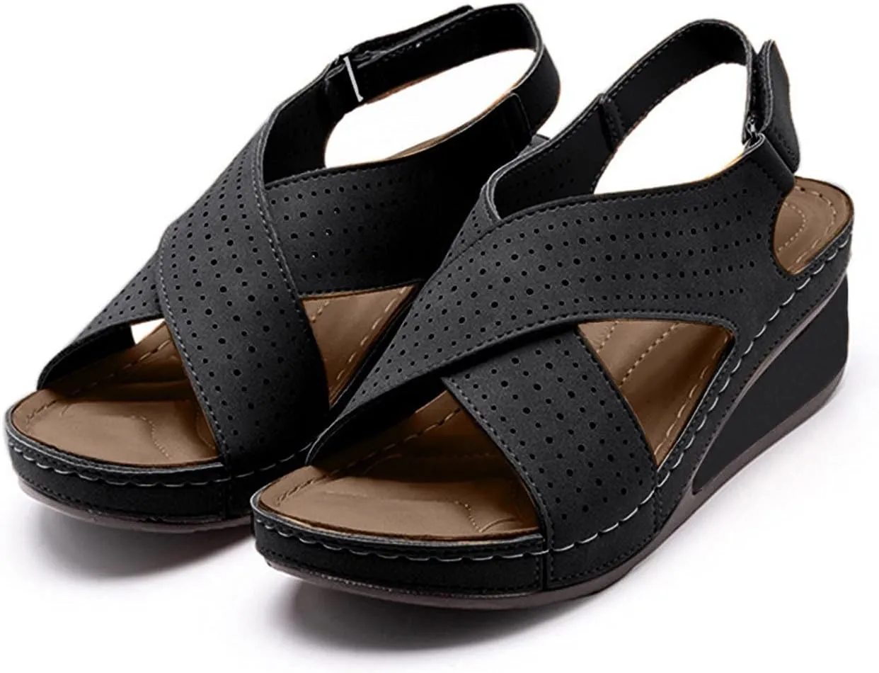 Best Slip On Walking Shoes for Women with Arch Support Womens Black Flats Orthopedic Comfort Wedge Sandals for Women Recovery Sandals Women Leather Sandals for Women Dressy Sandals Women with Heels