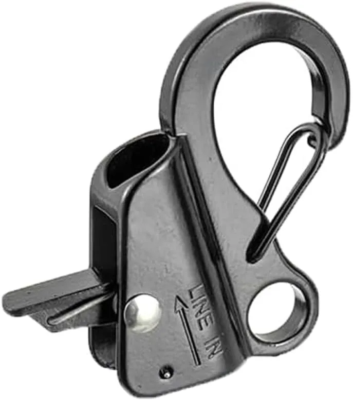 Black Boat Anchor Hook Sliding Hook, Stainless Steel Boat Anchor Hook Clip, Heavy Duty Boat Anchor Hook Quick Release Hook Anchor System