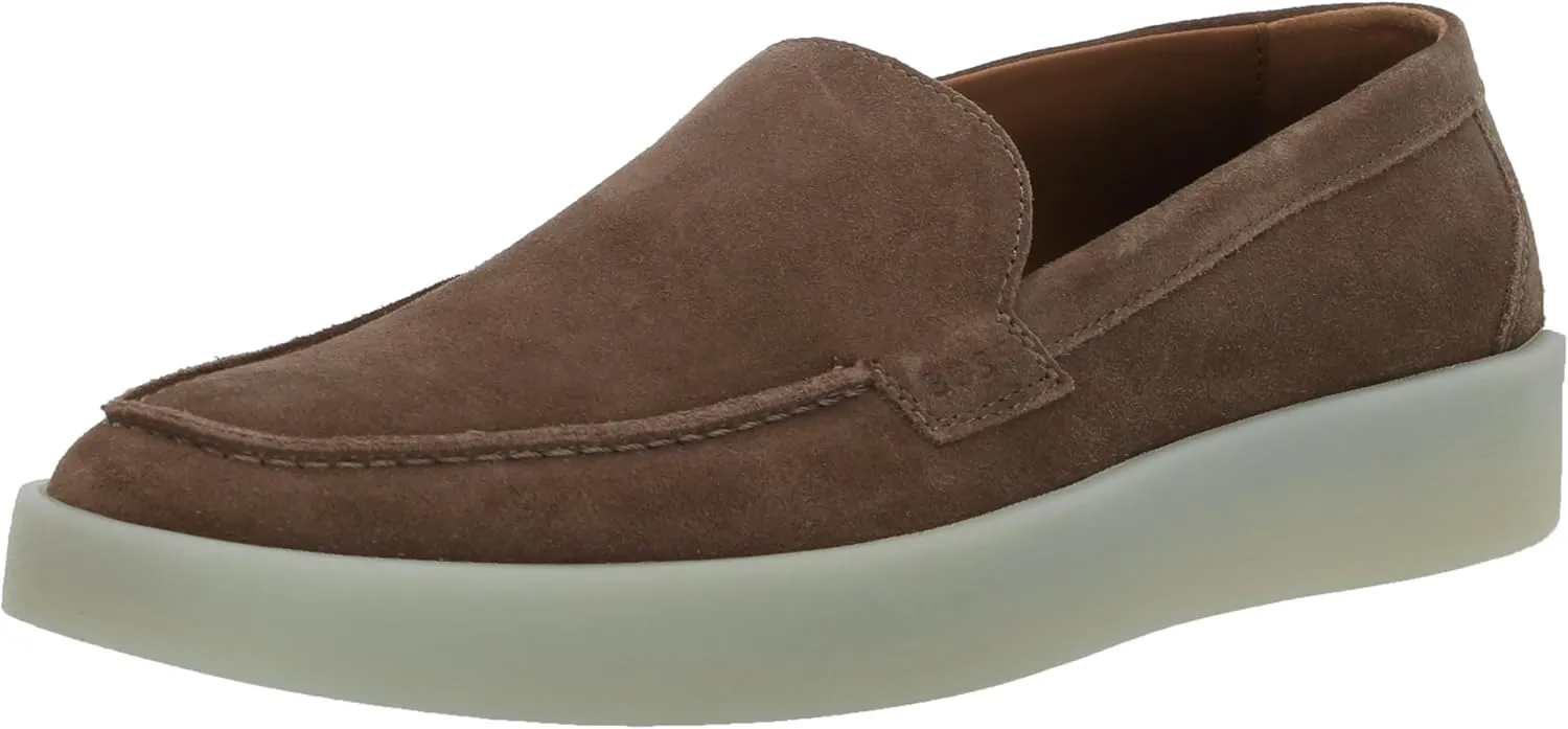 BOSS Men's Suede Loafer with Rubber Sole