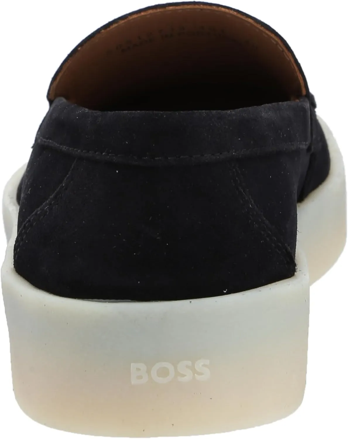 BOSS Women's Suede Loafer with Rubber Sole