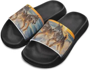 Boys Slip On Sandals Kids Slides Unisex Slides Boys Comfortable Slippers Non-slip Shower Shoes House Fashion Thick for Indoor & Outdoor Gifts