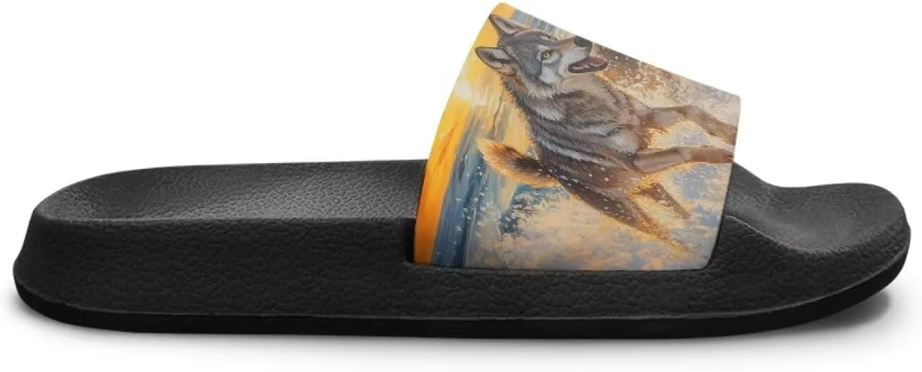 Boys Slip On Sandals Kids Slides Unisex Slides Boys Comfortable Slippers Non-slip Shower Shoes House Fashion Thick for Indoor & Outdoor Gifts