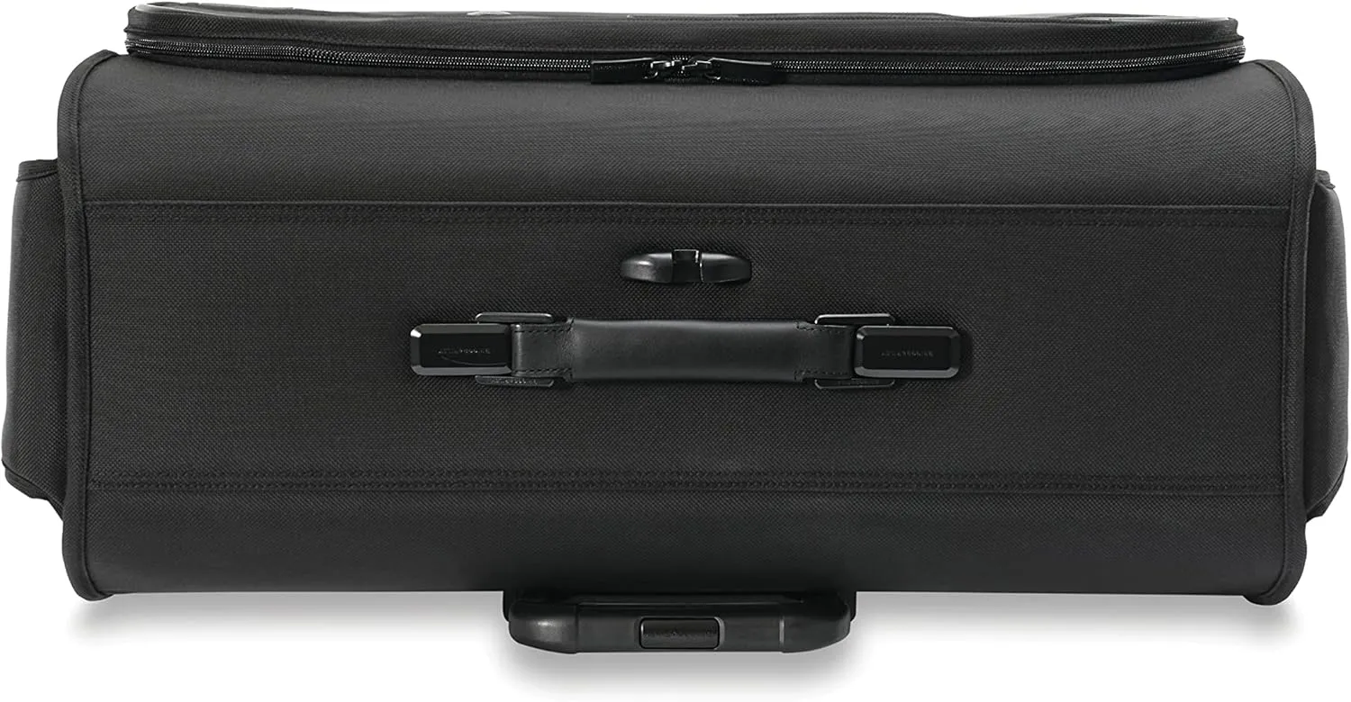 Briggs & Riley Deluxe Wardrobe Spinner - Checked Luggage for Travel, Suitcases with Wheels, Softside Rolling Bag for Men & Women, Built in Hook for Clothes - Baseline Collection, Black
