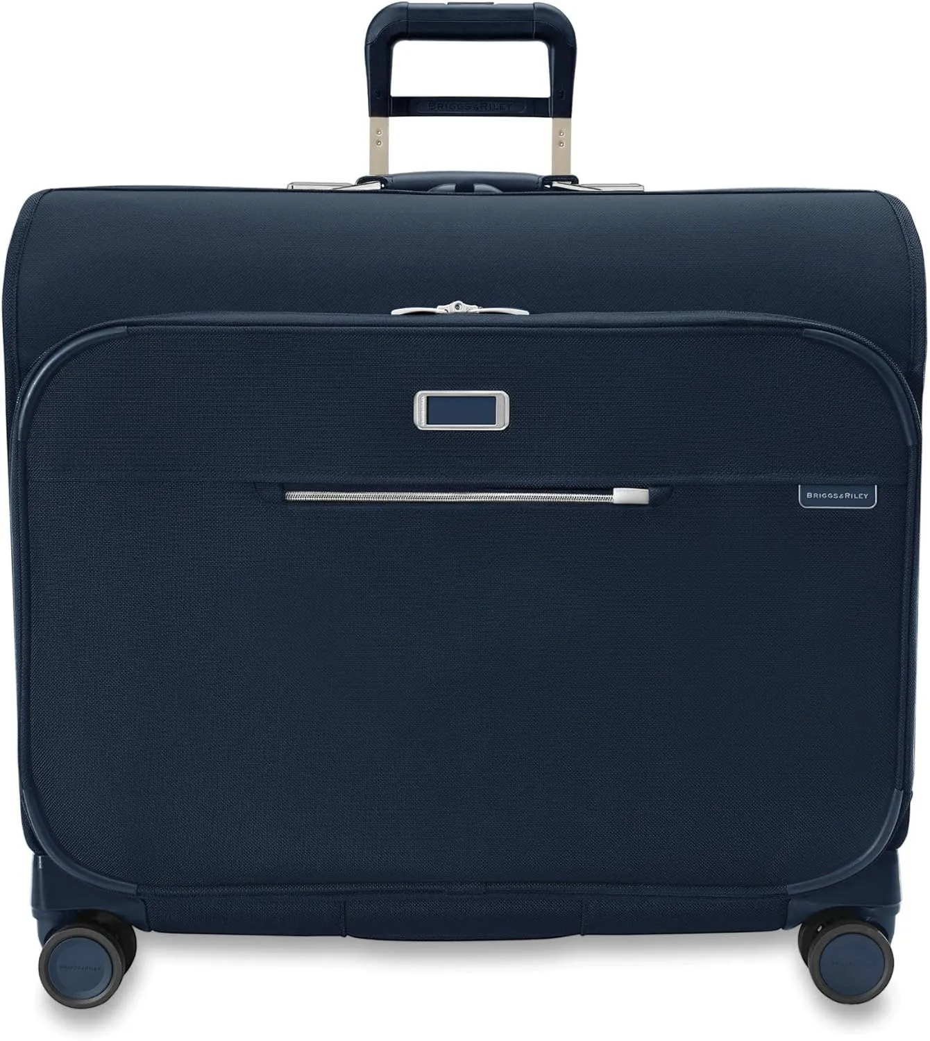 Briggs & Riley Deluxe Wardrobe Spinner - Checked Luggage for Travel, Suitcases with Wheels, Softside Rolling Bag for Men & Women, Built in Hook for Clothes - Baseline Collection, Navy