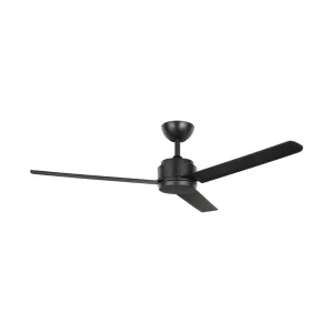 Brilliant Black Solana 52" AC ABS Ceiling Fan