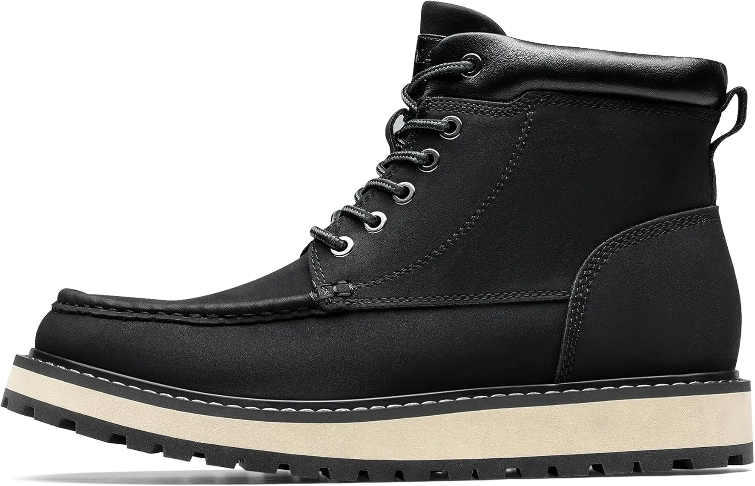 Bruno Marc Men's Moc Toe Boot Fashion Comfort Casual Wedge Boots