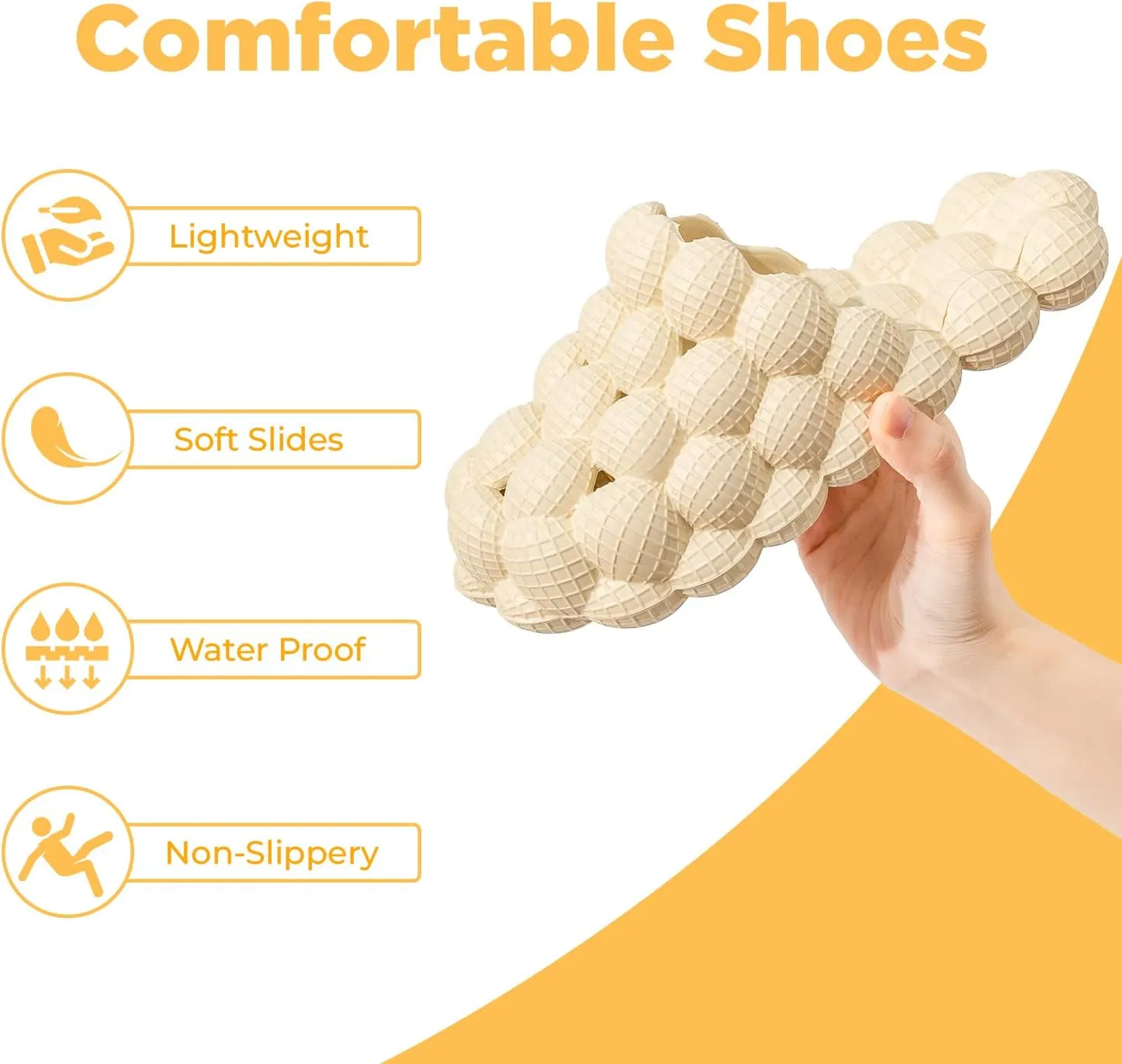 Bubble Slides For Women | Men Massage & Shower Slippers | Soft And Comfy Slides For Women | Non-Slip Spa Mens House Slippers | Unisex Breathable Golf Ball Slides For Home, Beach Gym