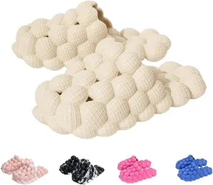 Bubble Slides For Women | Men Massage & Shower Slippers | Soft And Comfy Slides For Women | Non-Slip Spa Mens House Slippers | Unisex Breathable Golf Ball Slides For Home, Beach Gym