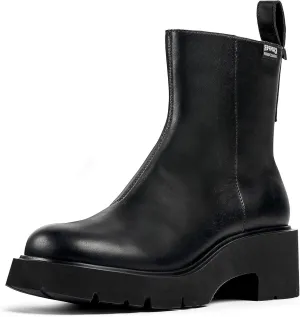 Camper Women's Zip Bootie Ankle Boot, Black 001, 11