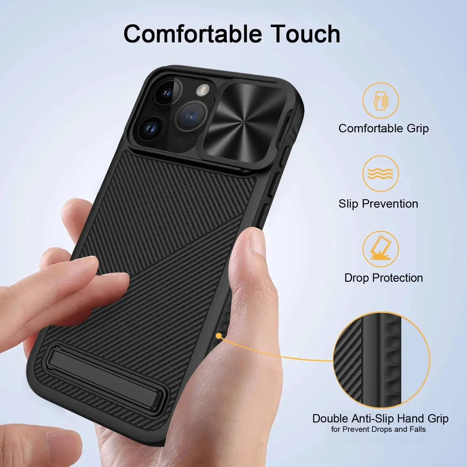 CamShield Pro: Hidden Kickstand MagSafe iPhone Case | Shockproof Corner Airbags