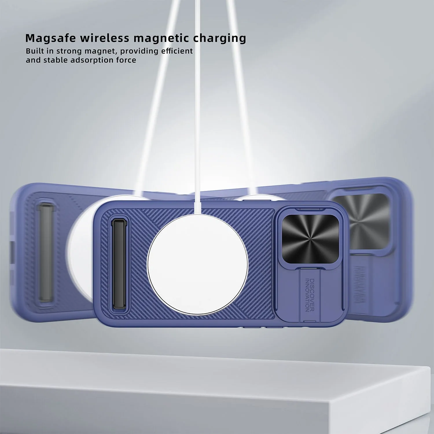 CamShield Pro: Hidden Kickstand MagSafe iPhone Case | Shockproof Corner Airbags