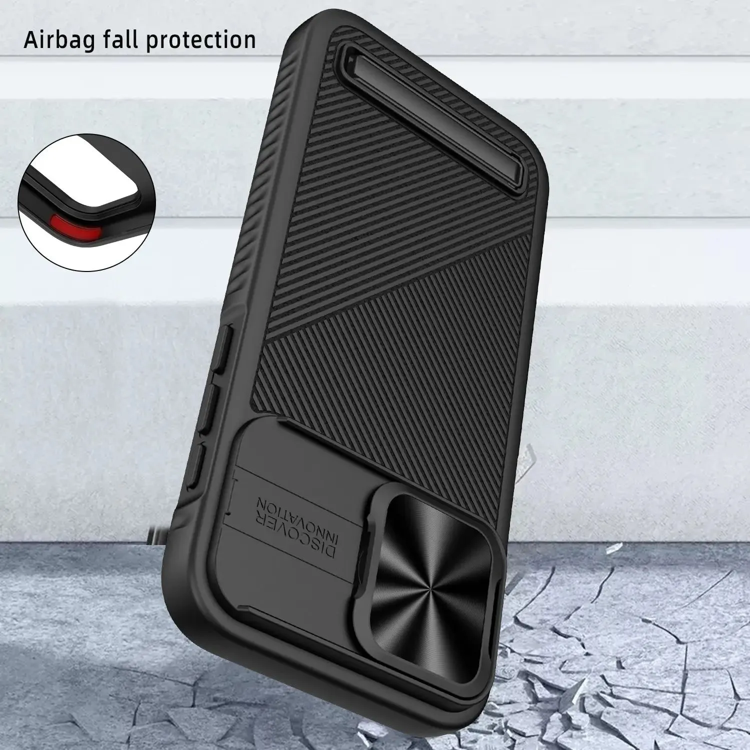 CamShield Pro: Hidden Kickstand MagSafe iPhone Case | Shockproof Corner Airbags