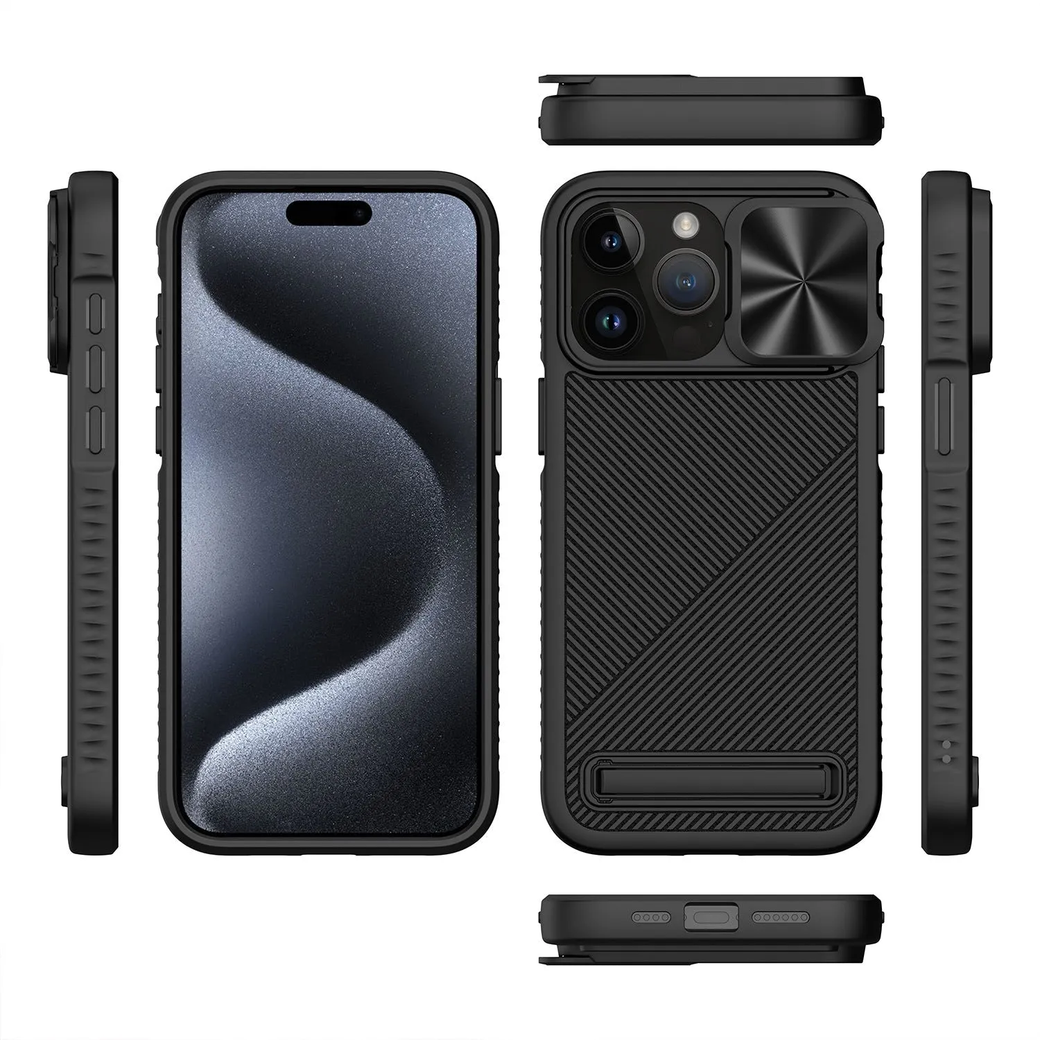 CamShield Pro: Hidden Kickstand MagSafe iPhone Case | Shockproof Corner Airbags