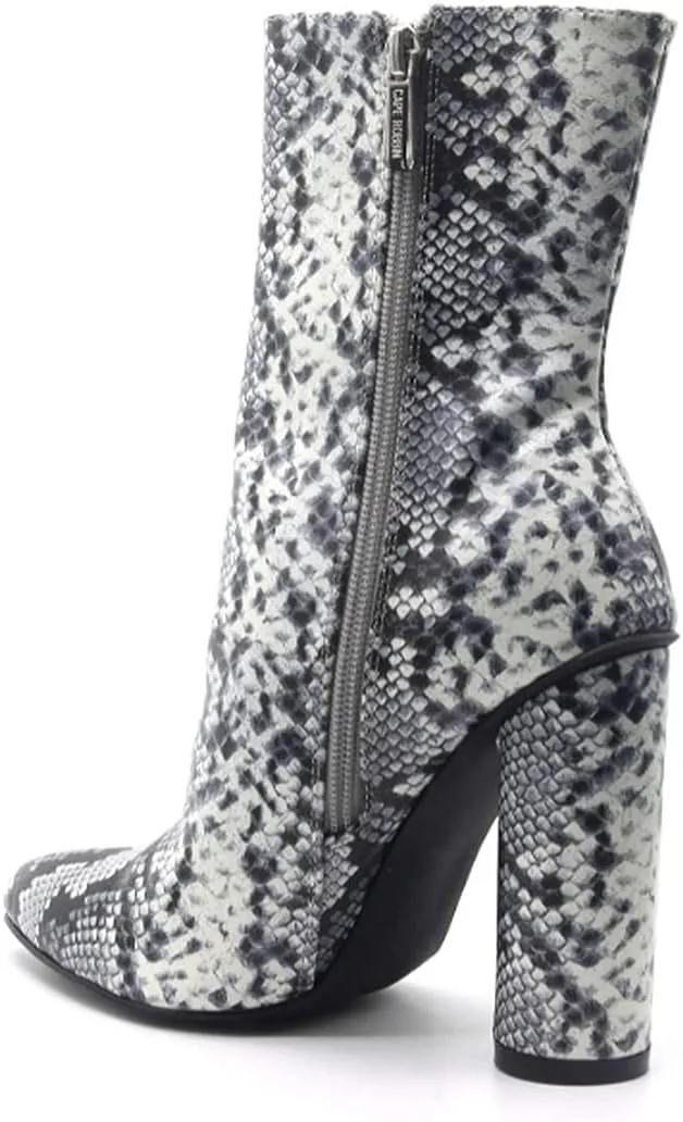 Cape Robbin Women's Chunky Block High Heel Booties