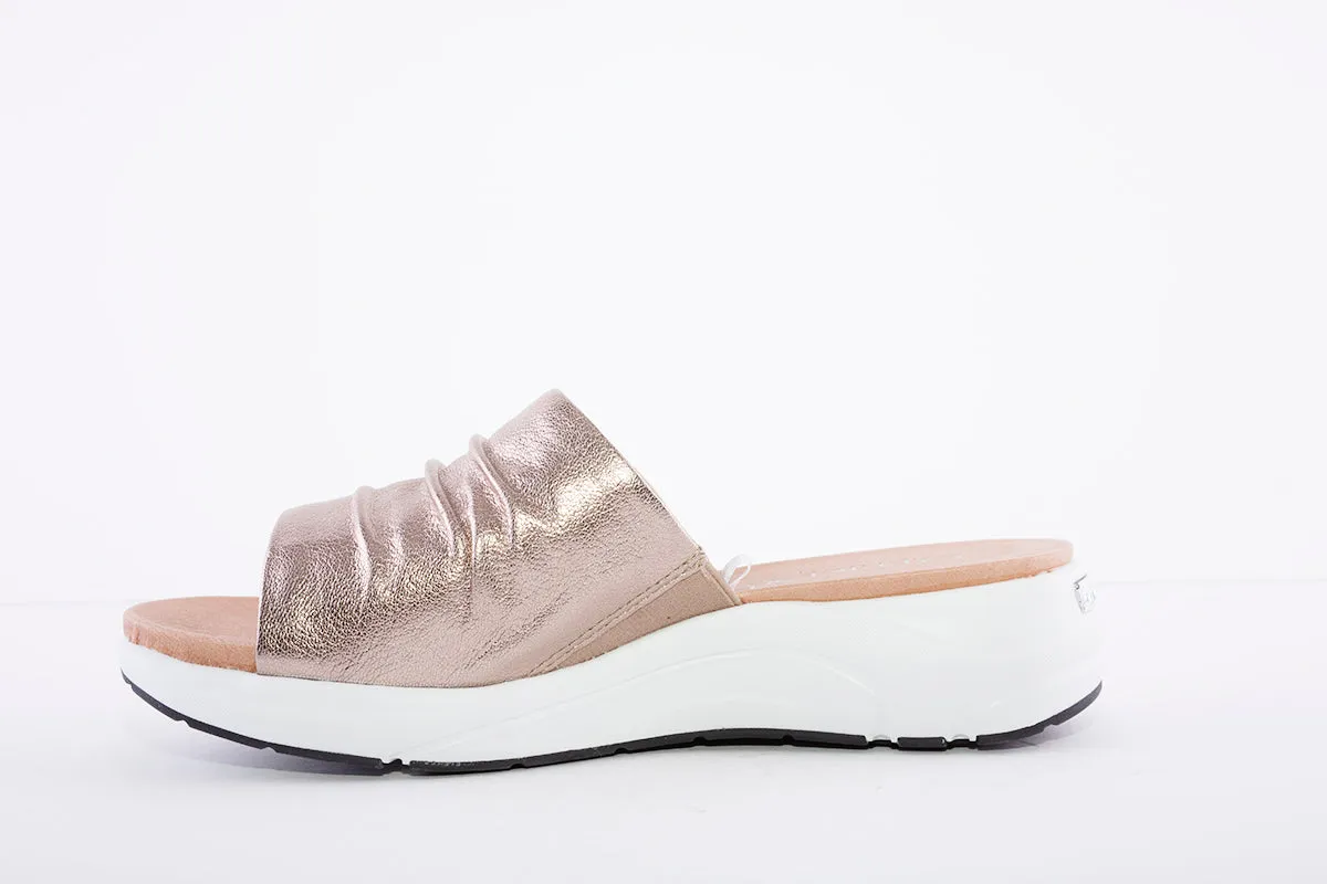 CAPRICE - 27203 WEDGE MULE - TAUPE METALLIC