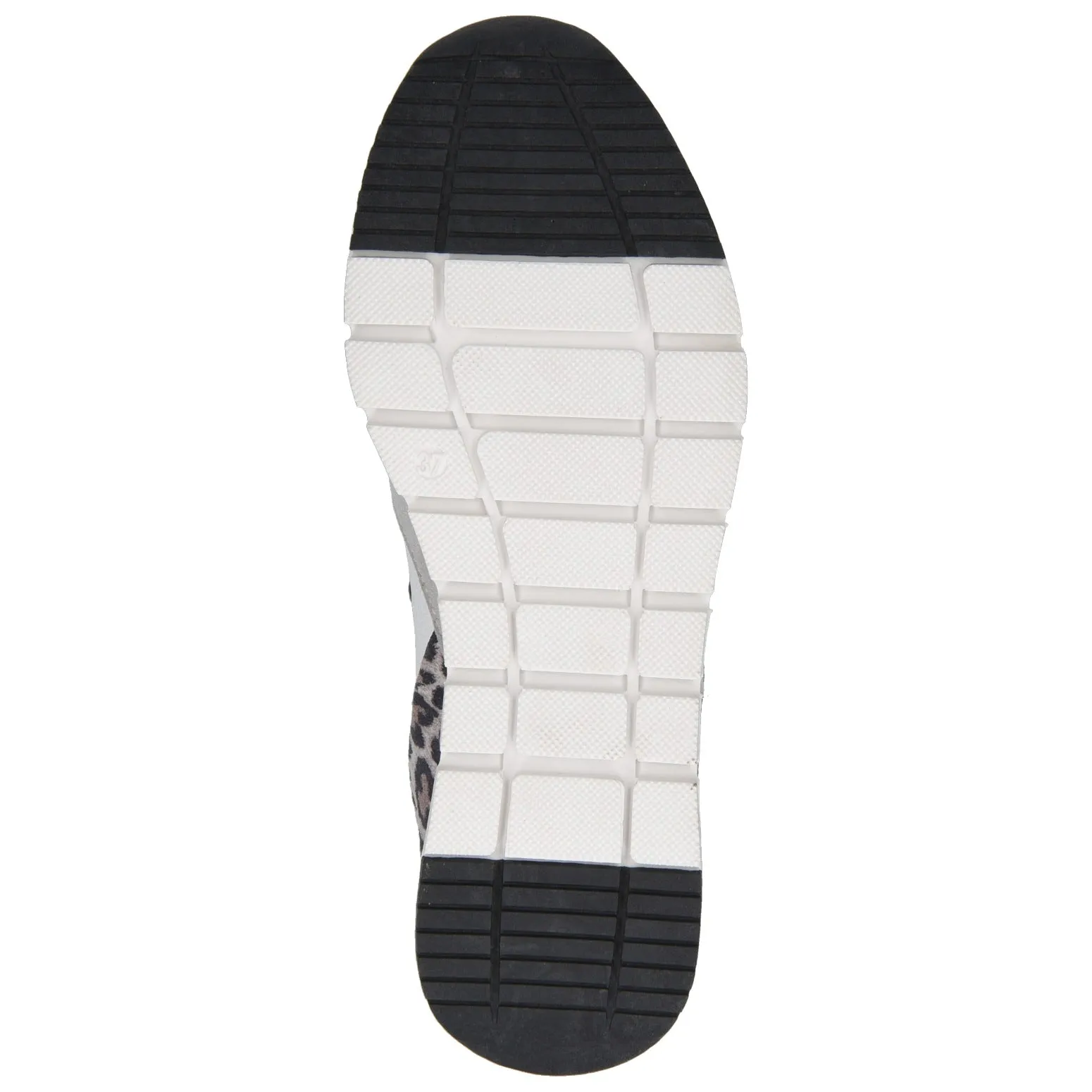 CAPRICE - LACED FASHION TRAINER - WHITE/LEOPARD