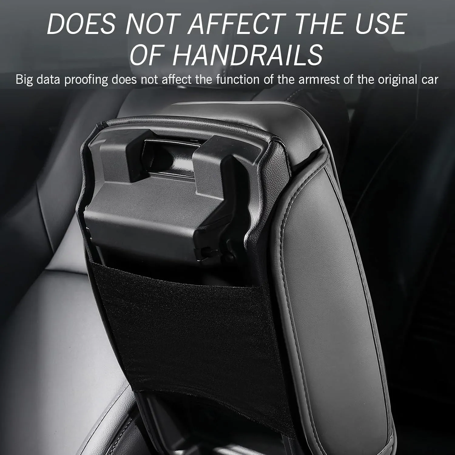 Car Armrest Pad, Car Center Console Cover Memory Cotton Elbow Pressure Relief Mat, Multi-Functional Anti-Scratch Protective Pad with Side Storage Pockets, Universal for Cars (Black)